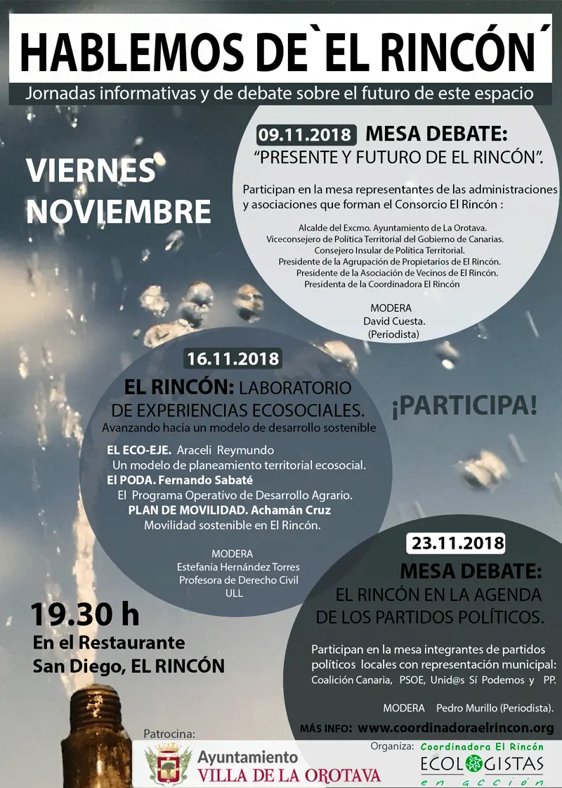 Cartel del evento - Hablemos de El Rincón