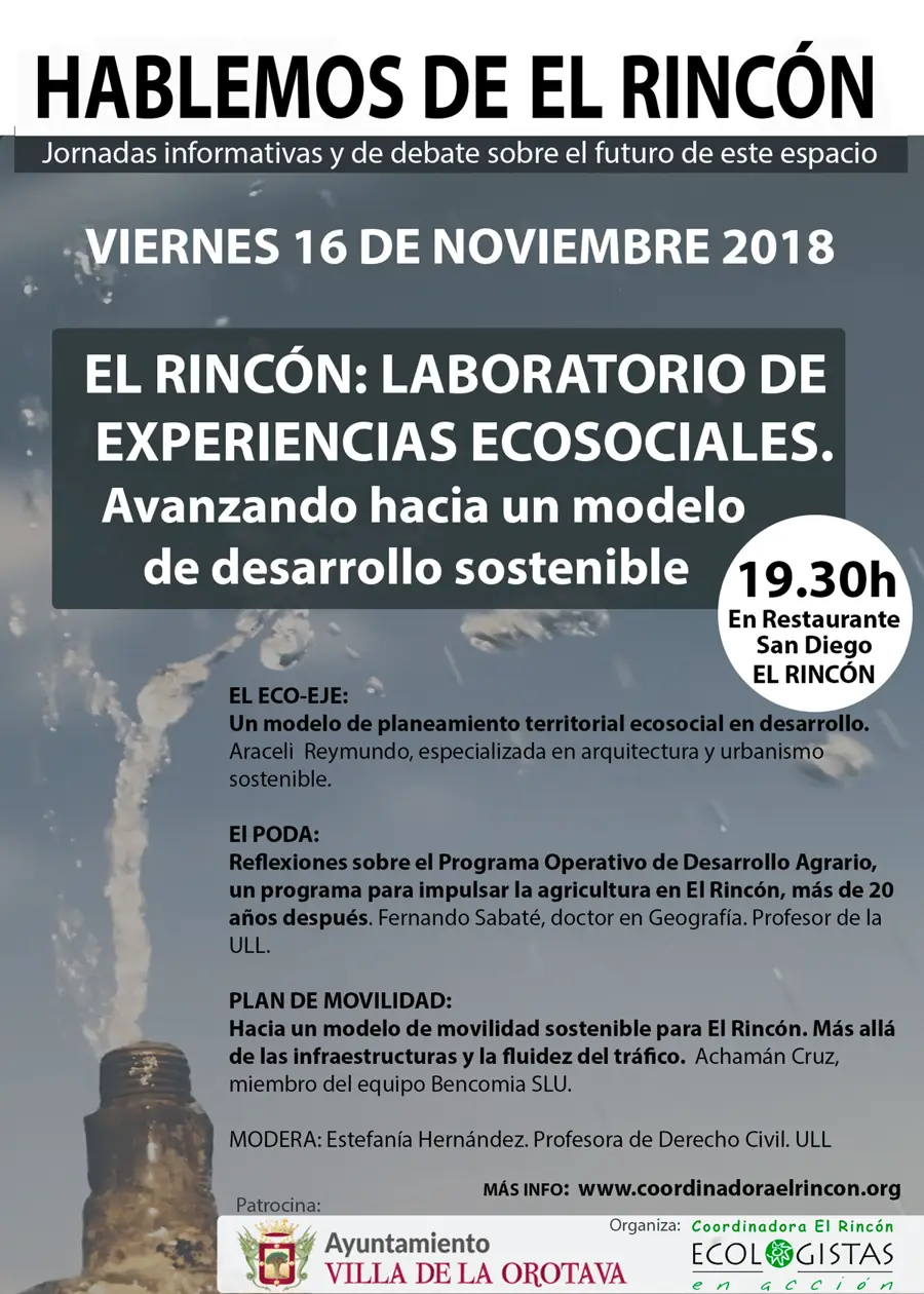 Cartel del evento - Laboratorio de experiencias ecosociales
